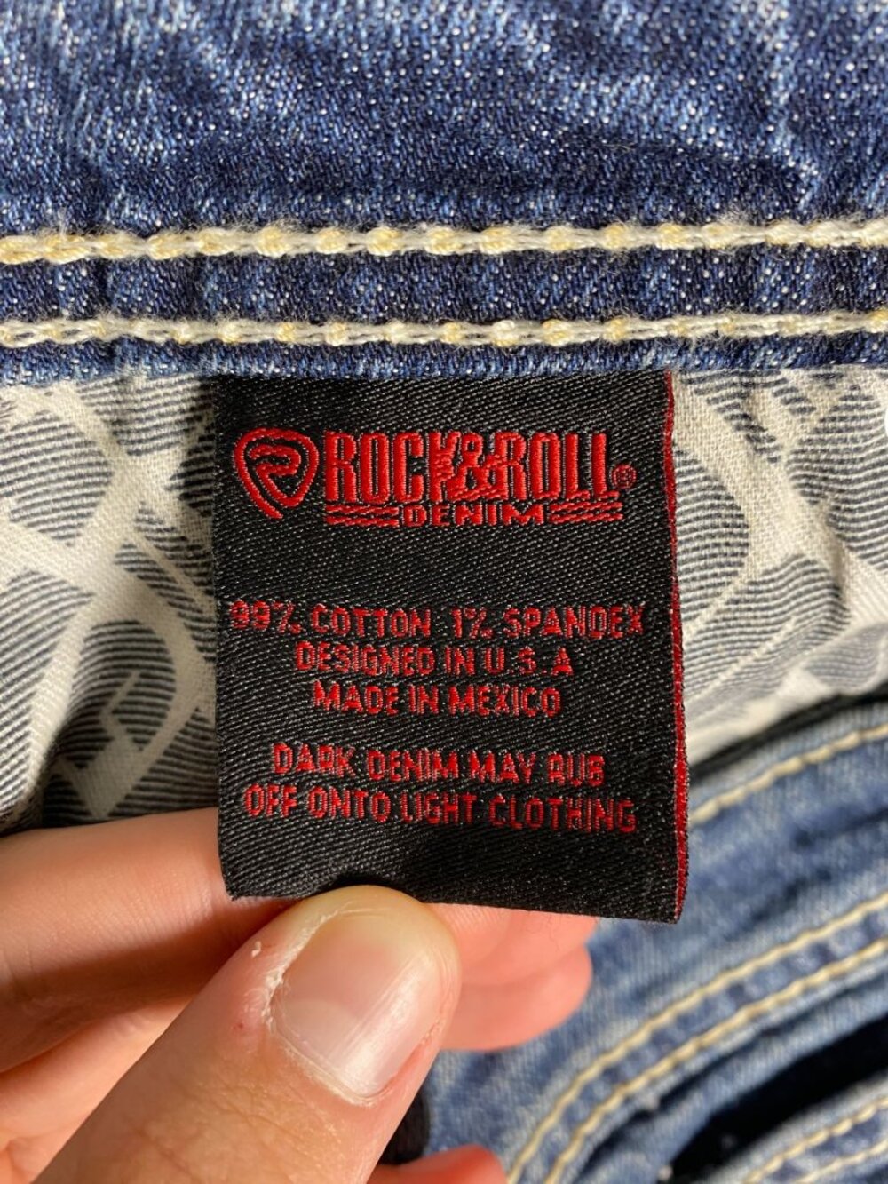 Rock & Roll Denim Mens Double Barrel Stackable Bootcut Jeans 32x34 Relaxed Cotto - Picture 4 of 8